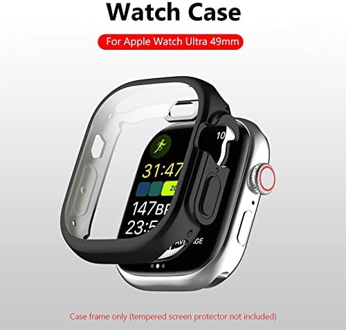 מאלייה פגז פגוש רך חלול מגן מגן על חלקי חילוף מכסה פגוש מגן לכלול עבור Apple Watch Ultra 49 ממ