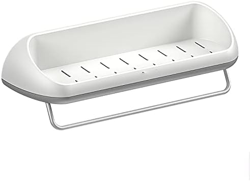 מדף אחסון אמבטיה מדף אמבטיה רכוב על קיר אולימי ללא מדף מקלחת קידוח למטבח חדר אמבטיה/אפור