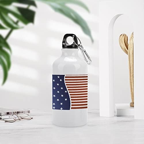 דגל אמריקה ספורט בקבוק מים אלומיניום פה בקבוק קנטינה ספל נסיעות עם מכסה וו מתכת