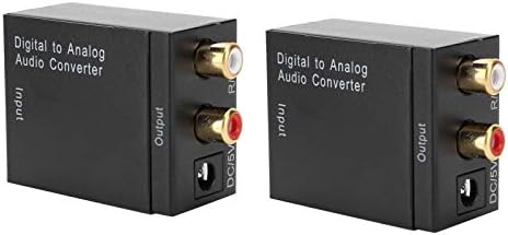 2 יחידות אודיו ממיר מתאם דיגיטלי לאנלוגי קואקסיאלי אודיו מפענח עם סיבים אופטיים