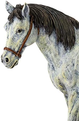אוסף עליון מישורים פסל סוס רכיבה הודי- פסל לוחם ילידי ילידי ילידים אמריקאים בברונזה יצוקה קרה עם מבטאים צבעוניים- פסלון ציון מוזיאון 11 אינץ '.