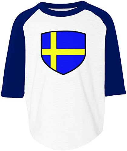 אמדסקו שוודיה מגן שוודית דגל שוודית פעוט חולצת רגלן