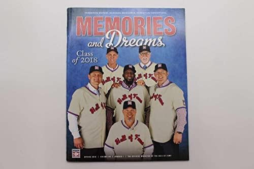 פרנק תומאס האנק אהרון חתם 2018 מגזין היכל התהילה עמוד Auto JSA D3578 - מגזיני MLB עם חתימות חתימה