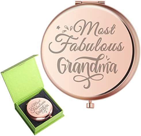 זי-קראנג ' מתנות לסבתא, הכי נהדרת סבתא רוז זהב מראה קומפקטית לסבתא, מתנות יום הולדת ייחודיות ליום האם לסבתא מנכד נכדה