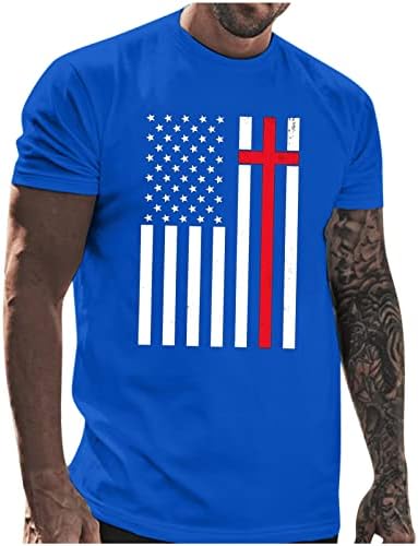 חולצות פטריוטיות לגברים, חייל גברים דגל אמריקאי חולצת טריקו פטריוטית חולצות שרוול קצר