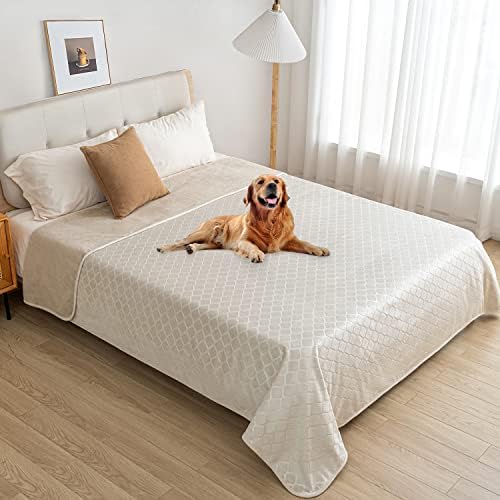 Fuguitex עמיד למים כלב שמיכה מיטת מיטה כיסוי כלב קטיפה קטיפה מרוקאית מרוקאית מטושטשת קטיפה נעימה שמיכת חיות מחמד שמיכה לזרוק ספה ספה