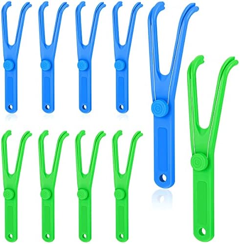 מחזיק חוט דנטלי של 10 יחידים צורה מתלה חוט דנטלי פלסטיק לשימוש חוט חוט נפש חוט דופק כלים לניקוי שיניים ניקוי ללא חוט דנטלי לניקוי דרך הפה ביתי