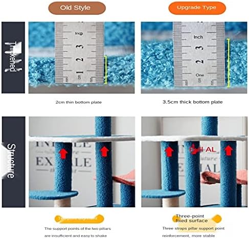רב שכבתי חתול קן חתול עץ משולב רב תכליתי מוצק עץ סיסל חתול לתפוס טור