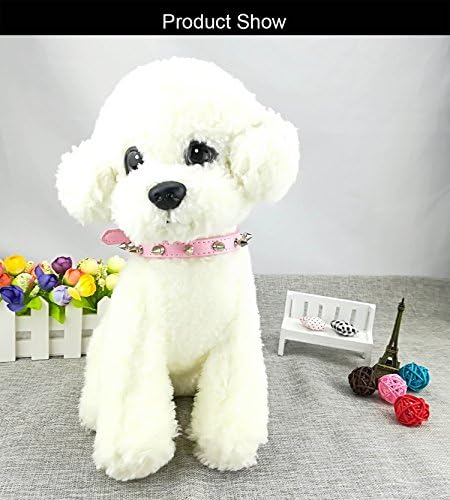 ניוטנסינה אופנה 3 יחידות כלבים צווארון ורצועה סט פאנק משובץ גור צווארון עם רך רצועות לכלבים קטנים בינוני כלבים