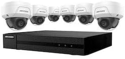 Hikvision Eki-K82D46 8 ערוצים 4K POE NVR Value Express ערכה עם מצלמת כיפת רשת 4MP חיצונית ,, חיבורי RJ45