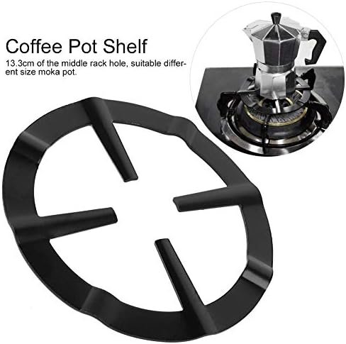 מתלה סיר קפה Oumij1 ברזל אל חלד שחור סיר קפה סיר קפה עגול תנור עגול תמיכה כלים למטבח מתלה