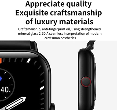 שעון חכם תומך ב- Bluetooth Call עבור Android ו- iOS, 1.81 אינץ 'מסך צבע HD מסך Smartwatch, שעון כושר עם מצבי AP67 אטומי מים וספורט, צג שינה, צילום בקרה