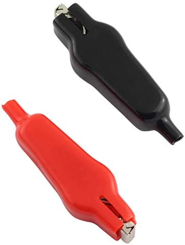 טאודן 8 יחידות קטעי תנין מבודדים צבע אדום שחור 20A מלחצי קליפ בדיקת מעגל חשמלי