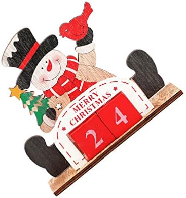 מקסים סנטה עיצוב לוח שנה חג המולד עץ לוח שנה דקור שולחן עבודה לשימוש חוזר תמידית עשה זאת בעצמך לוח שנה בלוק צילום אבזרי קישוט