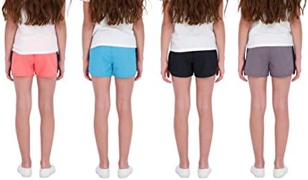 מכנסיים קצרים לילדים בנות 4 במארז ספורטיביים וריצה