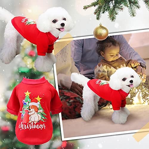 חולצת כלבים גור חיית מחמד בגדי כלבים קטנים חוגגים בגדים חמים פליס חג המולד עם חתול חיית המחמד שלך בגדי חיות מחמד של כלב חג המולד סוודר כלבים גדולים לכלבים