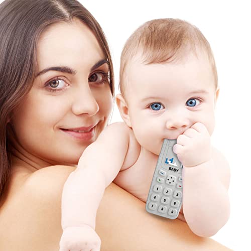 צעצועי בקיעת שיניים סיליקון של Hopeeye עבור פעוטות תינוקות, טלפון נייד ללא BPA צורה צעצועים לקיעת שיניים סיליקון לתינוקות 6-18 חודשים, צעצועי צעצועים לחיזה לתינוק