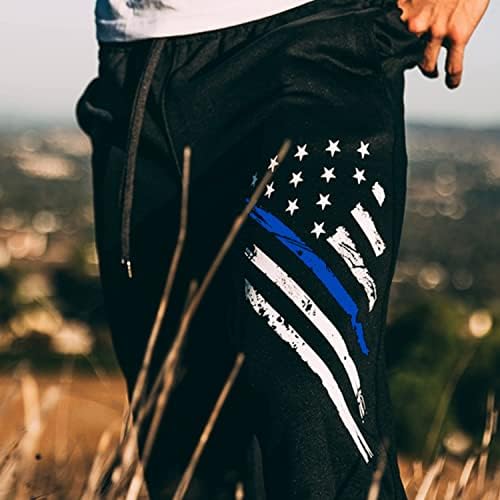 טקטי פרו אספקת מכנסי טרנינג דגל אמריקאי - ריצה לגברים אימון כושר נשים