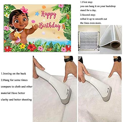 תינוק מואנה רקע מאווי קיץ חוף 5 * 3 רגל נסיכת בנות יום הולדת תמונה רקע תינוק מקלחת ספקי צד עוגת שולחן קישוטים