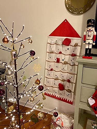 יפני חנות חג המולד אדוונט עם כיסים קיר תליית תיק עבור בית חג המולד ספירה לאחור קישוט