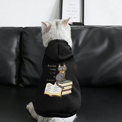 ספרים חתולים החיים מתוקים תלבושות כלב אחד בגדים חליפת חיות מחמד עם אביזרי כובע לחיות מחמד לגור וחתול S