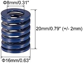 מדפסת תלת מימד של UXCell 3D קפיץ, 16 ממ OD 20 ממ אורך סטירלה חותמת אור דחיסת אור דחיסה קפיצי DIE