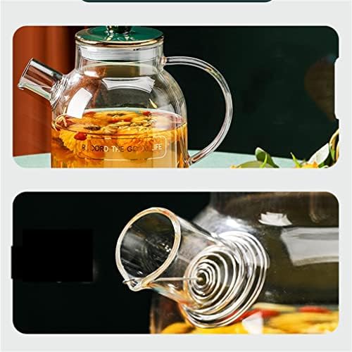 סט תה בסגנון נורדי של Houkai עם בסיס חימום סט חימום טמפרטורה גבוהה עמיד טמפרטורה אחר הצהריים פרח תה תה קומקום