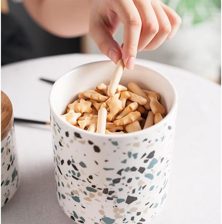 אירופאי קרמיקה אחסון צנצנות סלון קפה שולחן יצירתי סוכריות ארגונית צנצנת עם מכסה עיצוב הבית
