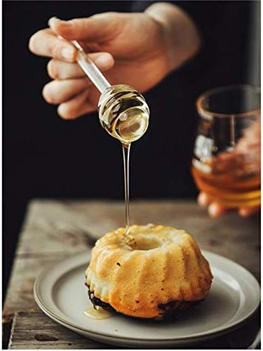 צנצנת דבש שקופה 10 עוז עם מטבל ומכסה זכוכית כוורת דבש בסגנון כוורת למטבח ביתי חנות דבש וסירופ