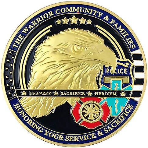 Atsknsk המגיבים הראשונים האתגר Hero Coin American EMS משטרת מטבע כבאי