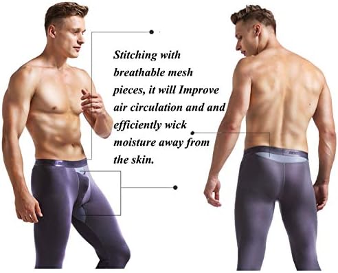 גברים של תחתונים תרמיים מכנסיים מודאלי תרמית מכנסי תחתונים ארוכים מכנסיים תחתונים עם נרתיק נפרד