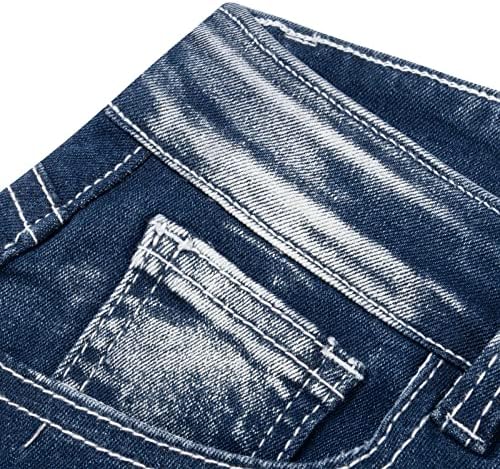 Miashui Super Strater Straets Jeans Weans Pant עם מכנסי בגדי רחוב מותניים נמוכים אופנה מזדמנים מכנסיים ישר מכנסיים