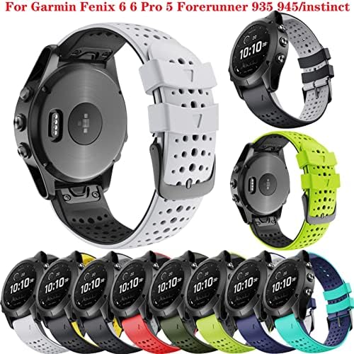 Ndjqy 22 ממ QuickFit Watchband for Garmin fenix 7 6 6pro 5 5plus silicone להקת גישה S60 S62 Forerunner 935 945 רצועת שורש כף היד