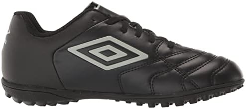 Umbro's boy's classico xi tf jr. נעל דשא כדורגל, שחור/אפור, 3.5 ילד קטן