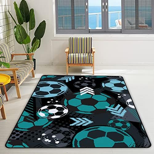 זוחל שטיח מקורה משחק כדורגל כדורגל לחדר שינה לחדר שינה חינוכי חינוך חינוכי שטיחים שטיחים שטיחים 60x39in
