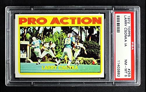 1972 Topps 259 Pro Action Larry Csonka Miami Dolphin
