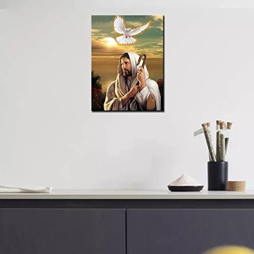 ערכות ציור יהלומי טוקוקו ישו המשיח למבוגרים 5 עשה זאת בעצמך תרגיל מלא עגול קריסטל ריינסטון רקמת אמנות מלאכת בד דת רוחנית תמונה וול דקור מתנה 12 * 16 אינץ