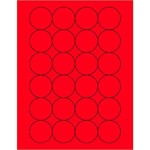 תיבת ארה ב בל196 קלטת לוגיקה ניאון מעגל לייזר תוויות, 1 2/3, 1.67 רוחב, ניאון אדום