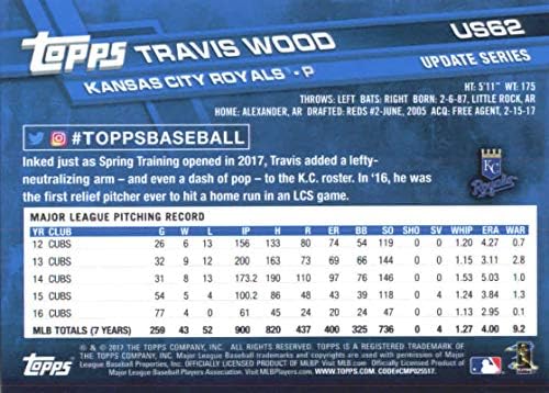 סדרת עדכון לשנת 2017 US62 TRAVIS WOOD KANSAS CITY CARD BASEBALL CARD