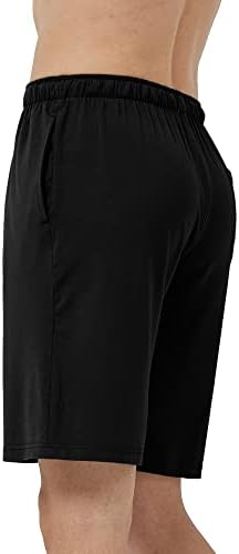 מכנסי שינה רכים אולטרה -במבוק של NetDraw גברים מכנסיים קצרים של טרקלין נוח עם כיסים עם כיסים