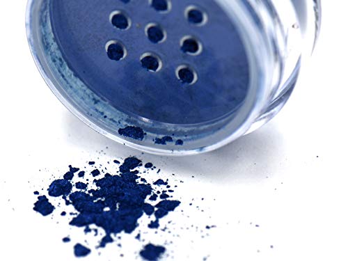 צלחת כחולה מלכותית מיוחדת בצבע כחול כהה עמוק אבקה רופפת נצנצים מינרליים צלליות בודדות צנצנת פיגמנט אבק סיר, טלק וללא פרבנים, ללא ניסויים בבעלי חיים וללא אכזריות
