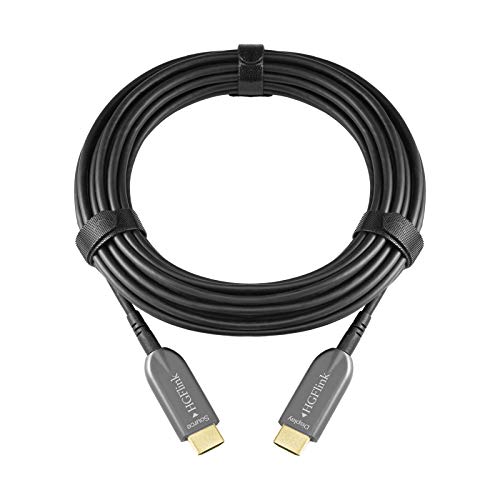 HGFLINK 8K HDMI 2.1 כבל אופטי סיב אופטי 65ft Ultra HD תומך דינמי HDR EARC 8K60Hz 4K120Hz 48GBPS HDCP 2.2 תואם לאחור עם HDMI2.0 HDMI1.4 קל לחיבור ולמנגן PVC.