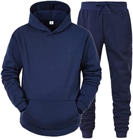 חליפות לגברים גברים סתיו וחורף סט פנאי מוצק צבע רוכסן סוודר מכנסיים ספורט חליפה