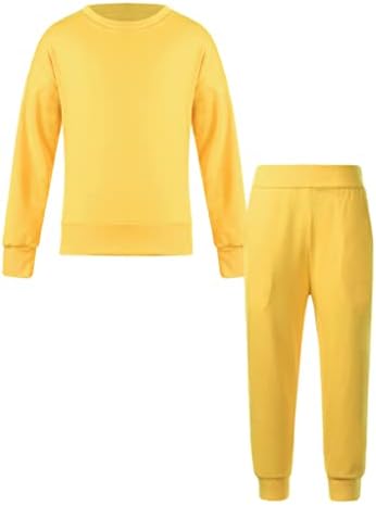 Hansber Unisex Kids תחתונים תרמיים סט חליפת חליפת ספורט חמה חליפת בסיס סווטשירט שרוול ארוך עם מכנסי טרנינג סט