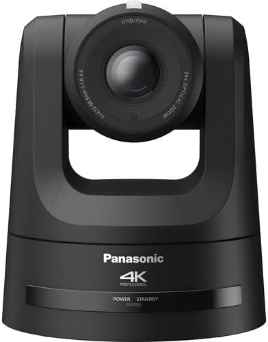 Panasonic AW-ue100KPC 4K NDI מצלמת PTZ מקצועית, זום אופטי 24X, שחור