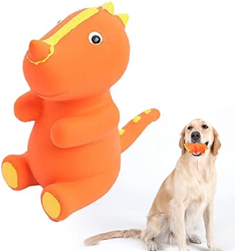 2 יחסי דינוזאור דינוזאור צעצועים כלבים ， צעצועי לעיסת כלבים עמידים טקסים טבעיים חריקים צעצועים - משחק מהנה מרובה לשחרור עודף אנרגיה