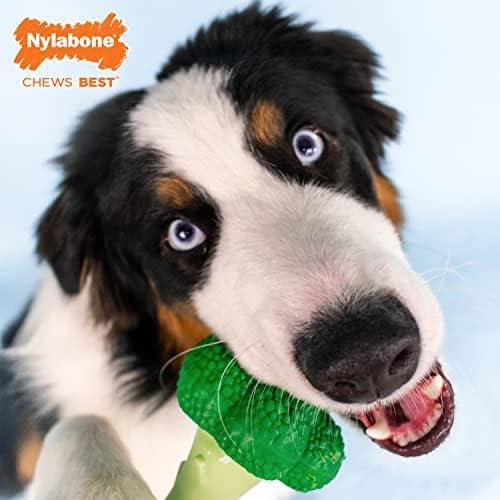 נילבון ברוקולי כלב צעצוע כוח ללעוס-חמוד כלב צעצועי עבור לועסים אגרסיביים-עם מצחיק טוויסט! טעם בייקון וגבינה, גדול / ענק