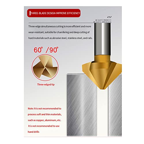 3flute HSS Countersink מקדח סיביות 90 מעכב