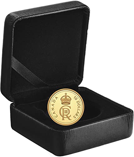 2023 דה רויאל סייפר פאוורקוין קינג צ'ארלס השלישי מטבע זהב 10 $ קנדה 2023 הוכחה