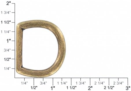 Buckleguy 2011 פליז עתיק, טבעת D, פליז מוצק, גדלים מרובים